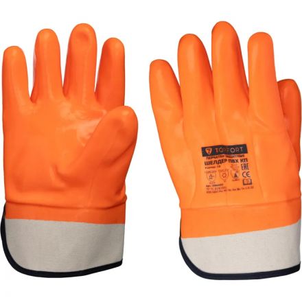 Перчатки защитные TopFort  МБС утепл. Шелдер ПВХ КП, морозостойкий ПВХ р.10