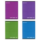 Тетрадь А4, 96 л., BRAUBERG, гребень, клетка, обложка картон, МОНОХРОМ 2, 402058