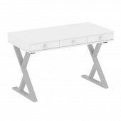Home Office Стол письменный VR.SP-1-118.M Белый бриллиант/Серый металл 1180*600*750