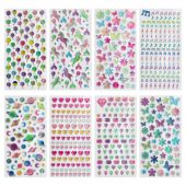 Наклейки гелевые "Яркое ассорти", 17,5х9 см, ассорти 8 видов, FUNSTER (ФАНСТЕР), 666101