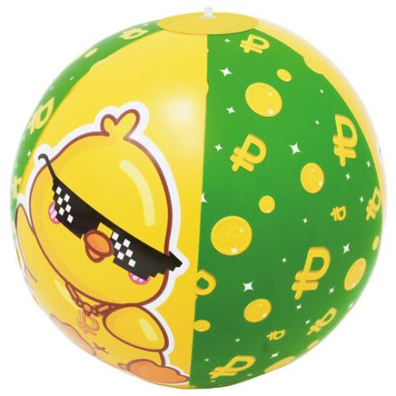 Мяч пляжный, диаметр 30 см, от 3 лет, АССОРТИ, 2 вида, PLAYMARKET