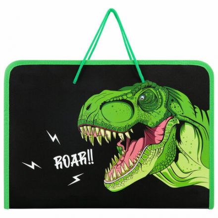 Папка для труда на молнии с ручками ПИФАГОР А4, 1 отделение, пластик, органайзер, "Dino roar", 272230 Папка для труда на молнии с ручками ПИФАГОР А4, 1 отделение, пластик, органайзер, "Dino roar", 272230