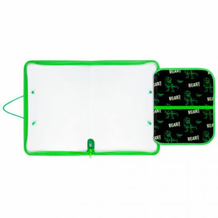 Папка для труда на молнии с ручками ПИФАГОР А4, 1 отделение, пластик, органайзер, "Dino roar", 272230 Папка для труда на молнии с ручками ПИФАГОР А4, 1 отделение, пластик, органайзер, "Dino roar", 272230