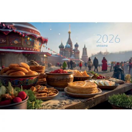 Календарь настенный 3-х блочный 2026 Супер-Премиум,Масленица,100г,340х805