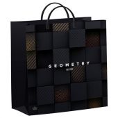 Пакет с пластиковой ручкой, мягкий пластик, 30х30 см, "Вектор геометрии", 140 мкм, н00269533