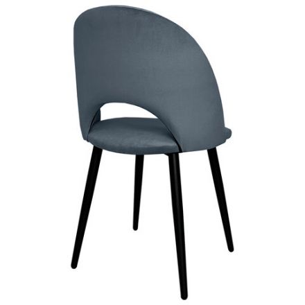 Стулья КОМПЛЕКТ 2 шт., "Luna CF-070", велюр серый, каркас металлический, усиленный, черный, BRABIX, 532770