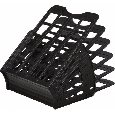 Лоток для бумаг Attache Веер сборный на 5 отделений черный юк