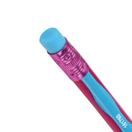 Карандаш чернографитный BRAUBERG "MIX", 1 шт., HB, с ластиком, корпус ассорти, 181760