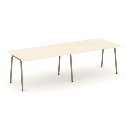 Estetica Стол переговорный ES.PRG-2.3-K Сатин/Латте металл 2760*980*750