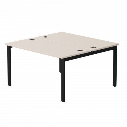 Бенч-система на 2 места Everprof EVO на металлокаркасе 1380х670(1370)x755 Кашемир/Черный