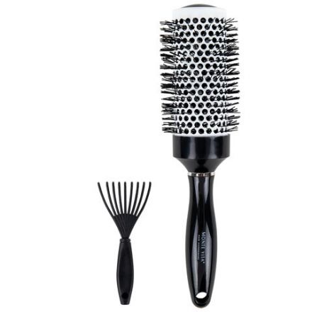 Расческа для волос термобрашинг 24,5х6х4,5 см, круглая + щетка для чистки В ПОДАРОК, MONTE VITA (МОНТЕ ВИТА), 457433