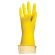Перчатки МНОГОРАЗОВЫЕ латексные ЛЮБАША "ЭКОНОМ", хлопчатобумажное напыление, размер 7-8, M (средний), желтые, вес 30 г, 603784