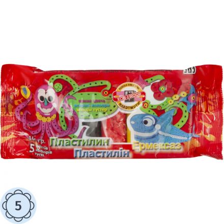 Пластилин Koh-i-Noor OCEAN, 5цв/наб 100г, ПВХ 01315S0501PSRU