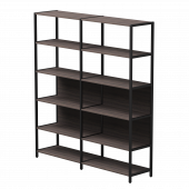 Набор стеллажных систем №6 Everprof EVO 1635x385x1840 Дуб Пасадена/Черный