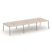 Estetica Рабочая станция на 6 мест ES.D.RS-6.3-LP Капучино/Латте металл 4140*1500*750