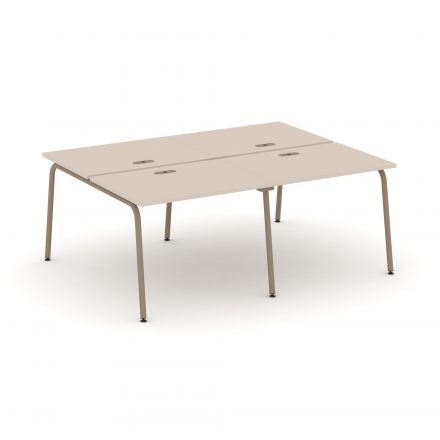 Estetica Рабочая станция на 4 места ES.D.RS-4.1-LK Капучино/Латте металл 1960*1500*750 Estetica Рабочая станция на 4 места ES.D.RS-4.1-LK Капучино/Латте металл 1960*1500*750