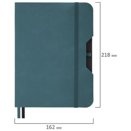 Блокнот А5 (162х218 мм), BRAUBERG "NOTE", под кожу софт-тач, с резинкой, 80 л., клетка, светло-серый, 113441 Блокнот А5 (162х218 мм), BRAUBERG "NOTE", под кожу софт-тач, с резинкой, 80 л., клетка, светло-серый, 113441