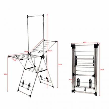 Сушилка напольная для белья раскладная, 6 зон сушки, 18 метров, LAIMA HOME GRANDIOSE STAR, 700474