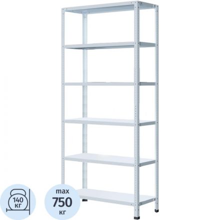 Стеллаж металлический P_МС-236 с 6-ю полками 1000x300x2200