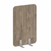 R-line Перегородки на металлических опорах на фетровых подпятниках DP.F-80-120 Тиквуд тёмный/Серый металл 800*18*1200