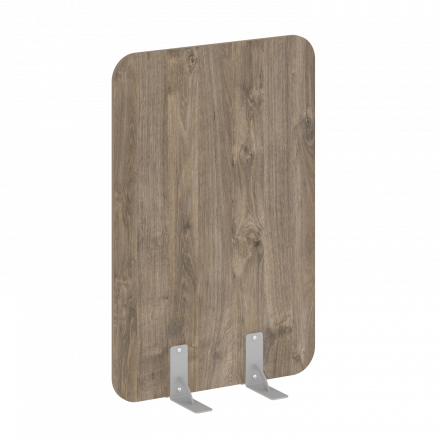 R-line Перегородки на металлических опорах на фетровых подпятниках DP.F-80-120 Тиквуд тёмный/Серый металл 800*18*1200