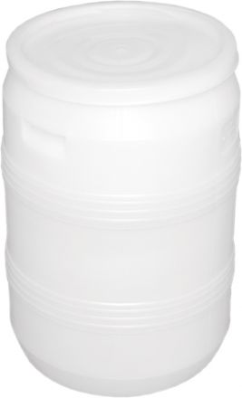 Бочка 50л с крышкой белая