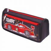 Пенал мягкий ЮНЛАНДИЯ, 2 отделения, полиэстер, "Car champion", черный, 21х6х9 см, 228982