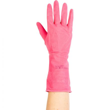 Перчатки резиновые Paclan Practi Comfort розовые 4076414 р.S Перчатки резиновые Paclan Practi Comfort розовые 4076414 р.S