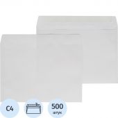 Конверт C4 ECOPOST белый стрип 229х324 без зап. 80г, бел.92-100% 500шт/уп