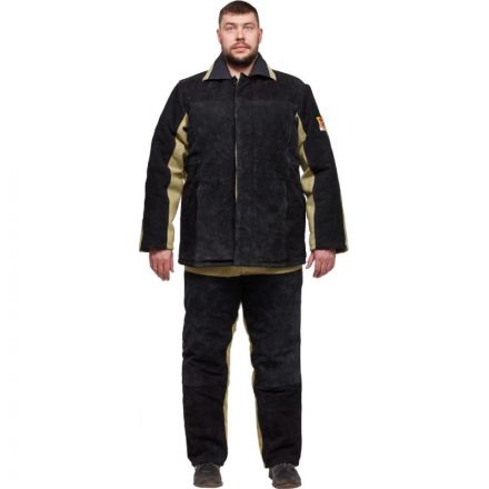 Костюм сварщика брезент+спилок утепл. кур/бр (мод. КС21ПР) (60-62) 170-176