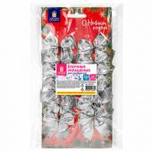 Украшение ёлочное "Бантики", КОМПЛЕКТ 24 шт., 5х5 см, серебристые, ЗОЛОТАЯ СКАЗКА, 592156