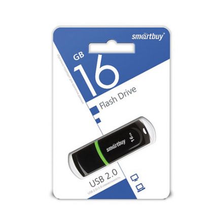 Флеш-диск 16 GB, SMARTBUY Paean, USB 2.0, черный, SB16GBPN-K Флеш-диск 16 GB, SMARTBUY Paean, USB 2.0, черный, SB16GBPN-K