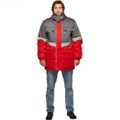 Куртка рабочая зимняя з43-КУ сер/красн р.60-62/170-176