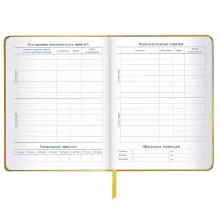 Дневник 1-11 класс 48 л., кожзам (твердая с поролоном), фольга, BRAUBERG HOLIDAY, "Музыка", 106914