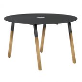 Стол FRST 1250 Черный графит/Черный графит-Бук 1250х1250х733 FORTA