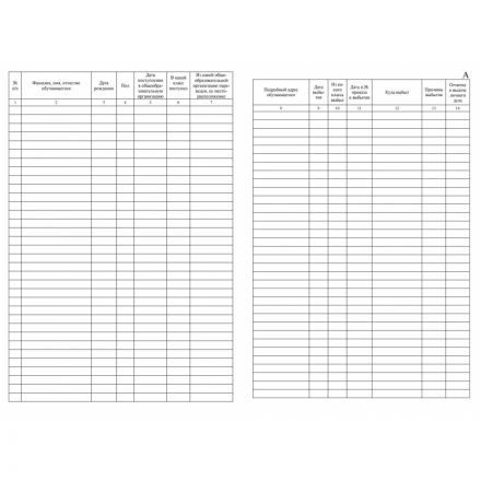 Книга алфавитная записи обучающихся. А4, 320стр.КЖ-118/1 Книга алфавитная записи обучающихся. А4, 320стр.КЖ-118/1