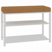 Банкетка для обуви "Торонто-23S", 670х300х490 мм, 2 полки, металл/ткань, белая/бежевая, БТ23СББ Банкетка для обуви "Торонто-23S", 670х300х490 мм, 2 полки, металл/ткань, белая/бежевая, БТ23СББ