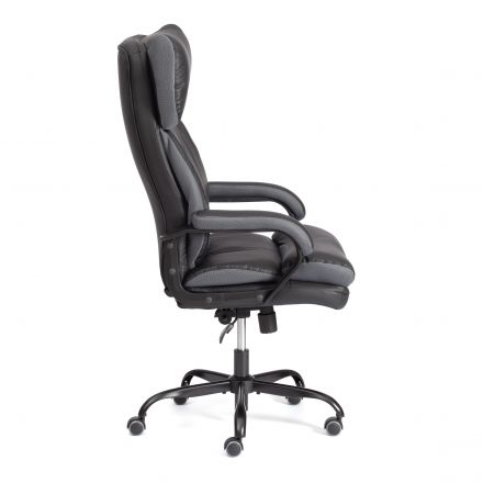 Кресло Duke metal BL кож/зам/ткань, черный/серый, 36-6/12