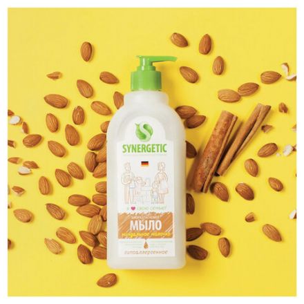 Мыло жидкое 5 л SYNERGETIC "Миндальное молочко", гипоаллергенное, биоразлагаемое, 105506 Мыло жидкое 5 л SYNERGETIC "Миндальное молочко", гипоаллергенное, биоразлагаемое, 105506
