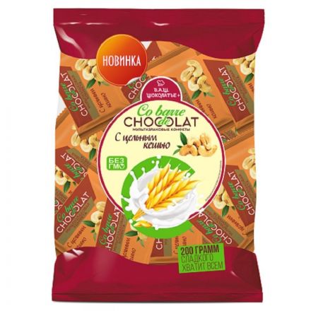 Конфеты шоколадные Co barre de Chocolat мультиз.с бел.конд.гл,цел.кеш.,200г Конфеты шоколадные Co barre de Chocolat мультиз.с бел.конд.гл,цел.кеш.,200г
