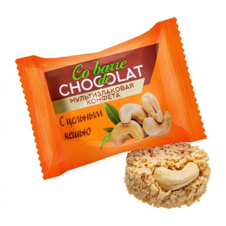Конфеты шоколадные Co barre de Chocolat мультиз.с бел.конд.гл,цел.кеш.,200г Конфеты шоколадные Co barre de Chocolat мультиз.с бел.конд.гл,цел.кеш.,200г