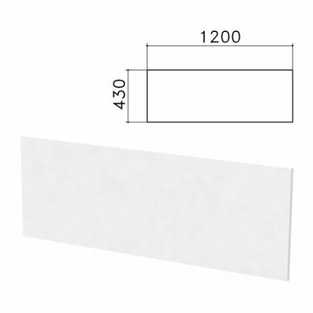 Экран-перегородка "Бюджет" (1200х16х430 мм), БЕЗ ФУРНИТУРЫ, белый, 402666-290