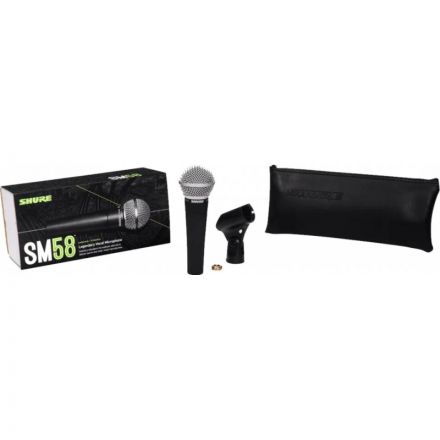 Микрофон Shure SM58-LCE, вокальн динамич кардиоидн, 50-15000 Гц, 1,6 мВ/Па