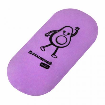 Ластик BRAUBERG KIDS "Fruits", 50х23х10 мм, пастельные цвета ассорти, 272674