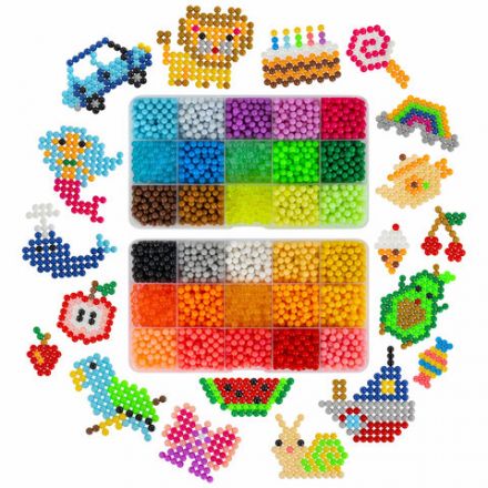 Аквамозаика, 30 цветов, 3000 бусин, в колорбоксе, ЮНЛАНДИЯ, 663780