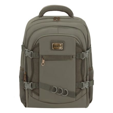 Рюкзак HEIKKI DESERTED (ХЕЙКИ) универсальный, 3 отделения, эргономичный, багажная лента, хаки, 47х33х17 см, 273877