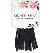 Резинки для волос НАБОР 12 шт., 0,45х14 см, чёрный, MONTE VITA (МОНТЕ ВИТА), 457037