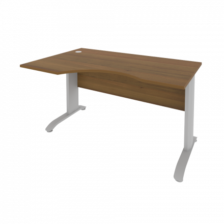 Riva Metal-L Стол криволинейный левый ПЛ.СА-2 (L) Орех/Тёмно-серый металл 1400*900*750 Riva Metal-L Стол криволинейный левый ПЛ.СА-2 (L) Орех/Тёмно-серый металл 1400*900*750