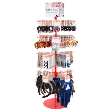 Стойка-вертушка настольная MONTE VITA (МОНТЕ ВИТА), 108х44см, 4 ряда, 22 крючка, 507506 Стойка-вертушка настольная MONTE VITA (МОНТЕ ВИТА), 108х44см, 4 ряда, 22 крючка, 507506
