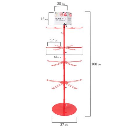 Стойка-вертушка настольная MONTE VITA (МОНТЕ ВИТА), 108х44см, 4 ряда, 22 крючка, 507506 Стойка-вертушка настольная MONTE VITA (МОНТЕ ВИТА), 108х44см, 4 ряда, 22 крючка, 507506